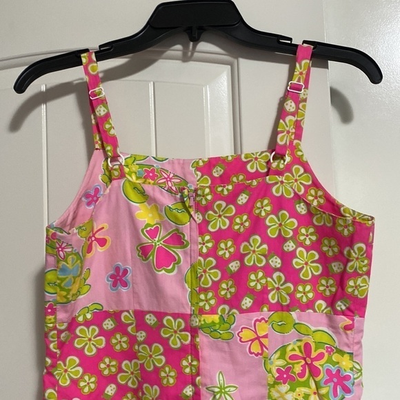 Lilly Pulitzer Gidget Pink Sands Dress Crab Flower Pink Yellow Size 4 - Picture 6 of 10